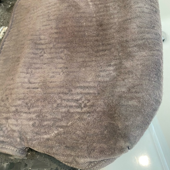 Sale! Authentic Louie Vuitton Grey Suede Leather Purse - Picture 6 of 7
